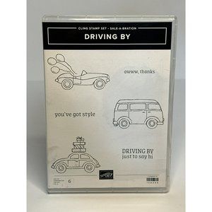 Pre-Used Stampin’ Up! Sale-A-Bration “Driving By ” Set of 6 Cling Stamp Set